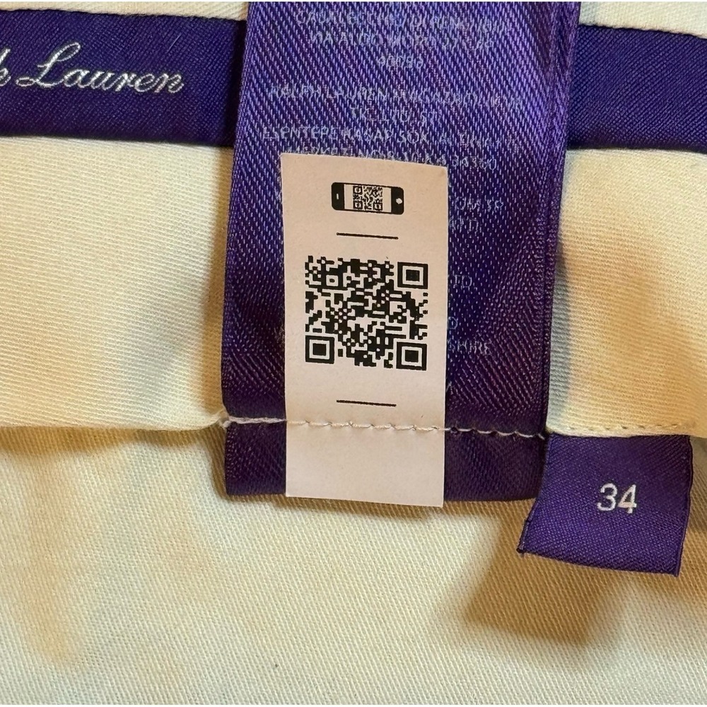 Polo Ralph Lauren Gray Purple Label Italy Straight Wool Trousers Pants Men 34x32 - Picture 9 of 12